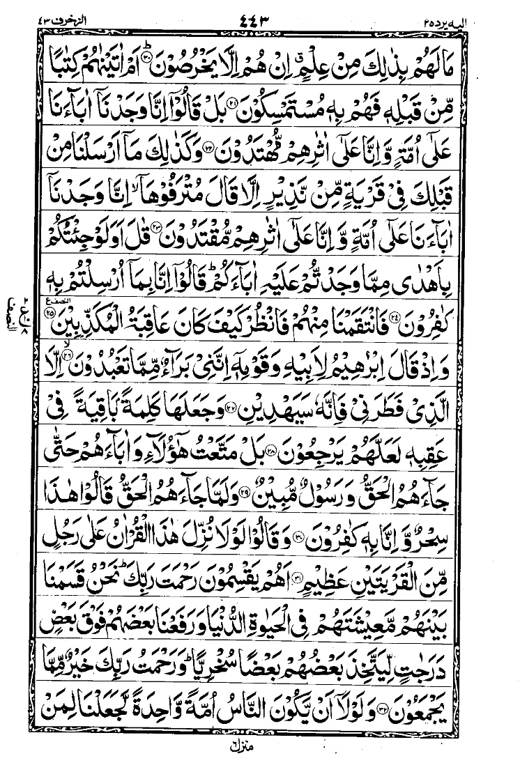 Surah Az Zukhruf Page 3